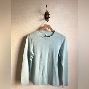 L.L. Bean Women’s Cashmere Light Blue Crewneck Sweater